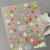 Adesivos Relevo de Frutas Frescas Transfronteiriços, Múltiplas Opções Disponíveis, Adesivos 3D de Morango, Melancia, Cereja para Nail Art, Estilo Ca