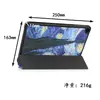 Funda protectora para Huawei MatePad SE 10.4, funda de cuero plano pintada, triple pliegue