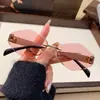 Gafas de Sol Rombo sin Marco de Uña de Arroz Estilo Nuevo Gafas de Sol para Hombre Transfronterizas Estilo Lujo Ligero Gafas de Sol con Montura Metálica Personalizada Europeas y Americanas
