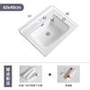 Lavabo Integrado de Cerámica Lavabo Individual Lavabo con Mueble Lavabo de Encimera para Baño Lavabo de Media Colocación Estilo Nuevo