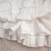 Saia Branca Franzida Feminina 2025 Nova Verão Emagrecedora Versátil Cintura Alta Anti-reflexo Saia Bolo