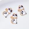 Accesorios de gato de aleación con goteo de aceite transfronterizo, colgante de gato DIY, aretes, pulsera, accesorios colgantes para funda de teléfono al por mayor