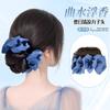 Grampo de Cabelo Jeans Azul, Pão de Cabelo para Adicionar Volume, Ferramenta Fácil de Penteado, Pão de Cabelo Flor