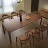 Pino nórdico importado madera maciza integrada mesa para contemplar la luna mesa de comedor mesa de comedor rectangular mesa de centro hogar lujo ligero escritorio simple