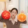 Almofada Criativa Realista em Formato de Fruta, Almofada de Pelúcia Laranja e Tomate, Decoração de Sofá e Janela de Canto para Casa, Almofada Divertida para Assento