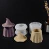 Molde para Taza de Veladora de Sombrero de Mago Caja de Almacenamiento de Sombrero de Fantasma Taza de Almacenamiento DIY de Yeso y Cemento Molde de Silicona
