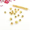 Chapado en oro 18K14K, retención de color fuerte, cuentas de calabaza de rayas verticales, cuentas espaciadoras de sandía, accesorios de joyería DIY para pulseras y collares
