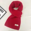 Cachecol de Inverno Feminino Estilo Coreano Versátil Grosso Quente Cor Sólida Alta Qualidade Atmosfera de Casal Estudante Aquecedor de Pescoço de Tricô de Lã