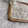 Nuevo mortero de cristal blanco con diamante y agujero pasante, accesorios para manualidades, cuentas literarias hechas a mano, accesorios de cuentas, cuentas sueltas, adornos colgantes