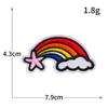 Serie de Nubes Arcoíris Pegatinas de Tela Bordada Transfronterizas Nuevas Parche Bordado para Computadora Zapatos Bolsos Ropa DIY Etiquetado