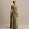 Comercio Exterior Europeo y Americano Primavera Nueva Ropa de Mujer Elegante y con Estilo Vestido de Noche Falda Larga Sexy Ajustado al Cuerpo Vestido sin Espalda con Cintas