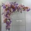 La nueva flor de sitio de boda morada decoración de flores para escenario guía de camino producto terminado disposición fondo de boda arte floral