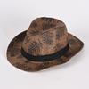 Sombrero de Protección Solar para Exterior de Primavera y Verano para Hombre, Sombrero de Jazz Casual, Transpirable y de Alta Gama con Ala Ancha