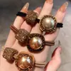 Cuerda para el pelo de estilo Mori con pedrería y perlas, elegante, con bola, para coleta baja de mujer, alta elasticidad, simple y duradera, tendón de goma