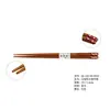 Utensilios de Cocina Palillos Creativos Doble Empalmados Vajilla Japonesa Juego Empalmado de Nogal Negro y Madera de Cerezo Palillos de Madera