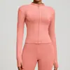 Jaqueta de Yoga Fitness Esportiva Europeia e Americana Transfronteiriça Slim Fit Pilates Corrida