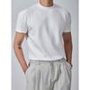 Nuevo Producto de Verano Camiseta Deportiva Básica Simple de Manga Corta Camiseta Casual Retro Americana de Manga Tres Cuartos con Puño