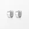 Pendientes Lisos con Forma de C de Aguja de Plata S925 para Mujer, Pendientes de Moda Transfronterizos Europeos y Americanos Estilo Ins, Accesorios para Orejas Minimalistas Únicos Estilo Celebridad de Internet