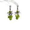 Uvas Verdes de Verão! Brincos Florais de Cacho de Uva Verde Retrô Frescos Nicho Simples High-End Personalizados para Mulheres