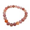 Venta al por mayor Pulsera de mano de ágata Yanyuan color caramelo en polvo melocotón para damas Pulsera de jade de cuentas redondas de ágata Yanyuan productos en vivo