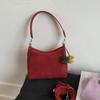 Bolsa de Camurça de Comércio Exterior Feminina Outono e Inverno 2025 Nova Bolsa Transversal Versátil Casual Nicho Ombro Único Axila Balde