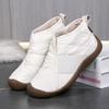 Zapatos de Algodón Populares de Caña Alta para Invierno 2025 Nuevos Zapatos para Mujer Forrados de Felpa y Engrosados Zapatos para Madre Suela Suave Superficie Suave Cómodos Zapatos Blancos