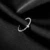 Anillo de Trébol de Cuatro Hojas con Diamantes de Plata s925 para Mujer Verano Simple de Alta Gama Lujo Ligero Anillo Dedo Índice No Puede Dejar de Color