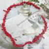 Material de plántula de coral de bambú marino irregular cadena para la clavícula color caramelo lujo ligero nicho pulsera de temperamento femenino collar de cuentas corto