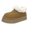 Otoño e invierno 2025 nuevo lana australiana pedal I antideslizante piel de oveja uno botas de nieve botas cortas suela gruesa antideslizante