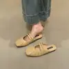 Mocasines Planos de Punta Cerrada con Boca Baja, Zapatos de Hada para Uso en Exteriores, Nuevos Zapatos Slip-On Estilo Chino Otoño 2025