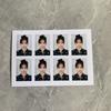 Foto de una pulgada alrededor de tinta rosa foto de pasaporte BLINK JENNIE LISA