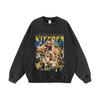 Sudadera de Invierno y Otoño 420g Estampada Pesada Baloncesto Colorida Estampada Street con Capucha Sudadera Desgastada Transfronteriza