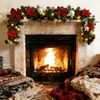 Enredadera de Bayas Rojas Navideñas 180 cm / 2.7 m Enredadera Decorativa Roja Densa para Navidad Enredadera de Puerta Decoración de Puerta