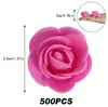 100 Piezas cabeza de flor de pe rosa 3.5cm flor de espuma accesorios de decoración de caja de dulces de boda flor de espuma de simulación flor artificial