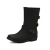 Botas curtas de comércio exterior femininas outono e inverno 2024 novas botas femininas bico redondo sola baixa feminina 40-48 tamanho grande botas de chaminé