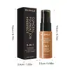Base Hidratante Líquida Mais Vendida Internacionalmente Base Cremosa Esconde Marcas de Acne e Cobre Olheiras Base Líquida à Prova d'Água de Longa Duração Atacado