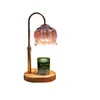 Lámpara de cera aromática retro de lirio del valle, lámpara de mesa decorativa de ambiente sin llama, lámpara de calefacción aromática, lámpara de mesa para dormitorio