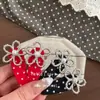 Pinza Elegante para el Cabello Estilo Coreano con Puntos y Forma de Gota de Agua, Diseño de Flor Hueca, Pinza Lateral Dulce Versátil y Pinza para el Flequillo