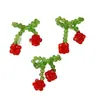 Série de frutas trançadas feitas à mão cerejas de cristal DIY alfinetes de roupa estilo vintage, brincos, flores para sapatos, acessórios de broche para roupas e chapéus