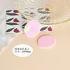 Estilo de ilustração artística Estilo de arte acrílica Amor Flor Oval Jóias Material DIY Brincos Acessórios