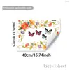 D22518 Varios Pegatinas Estáticas de Mariposas Florales Acuarela para Decoración de Ventanas de Tiendas y Hogares, Pegatinas de Vidrio Visibles por Ambos Lados