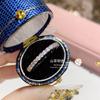 Camellia venta caliente transfronteriza tiktok anillo de diamante de fila única para mujer chapado en oro microincrustado circonio Cuic5A anillo de cola todo partido