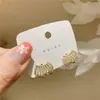 Pendiente de Aro Metálico de Múltiples Capas con Aguja de Plata 925 y Diamantes Completos Dongdaemun Explosivo Pendientes Distintivos Retro para Mujer Pendientes Pendientes