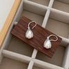 Pendientes de Perla con Capullo de Flor de Magnolia Retro Francés para Mujer Simples de Lujo Ligero Elegantes Flor Pequeña Gancho de Oreja de Verano Nuevos