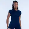 Conjunto de shorts y pantalones de yoga más vendidos transfronterizos + traje de yoga sin costuras, corte ajustado, hombros normales, camiseta deportiva de manga corta de secado rápido