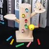 Juguetes Educativos de Madera para Educación Temprana Infantil Transfronterizos, Apilamiento de Animales y Entrenamiento de Equilibrio, Juego de Apilar Bloques Altos