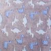 Em Estoque Flanela Dupla Face Estampada com Desenhos de Dinossauros Cartoon, Pijamas de Fleece Coral, Cobertores, Material para Pets, Estampas de Animais