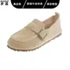 Zapatos Individuales Cómodos de Cuero Genuino con Suela Suave para Viajes Diarios para Mujeres Mocasines de Ponerse Fácil para Personas Perezosas Mocasines de Cobertura Total Birkenstock para Mujeres