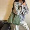 Bolso tote grande de estilo coreano para mujer, ligero, modelo nuevo 2026, bolso de tela simple y casual, para hombro y cruzado