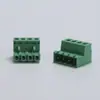 Bloque de Terminales de Enchufe Aéreo de Ensamble sin Soldadura 2Yekr+K-5.08Mm Conector Verde Tipo Enchufe Macho-Hembra